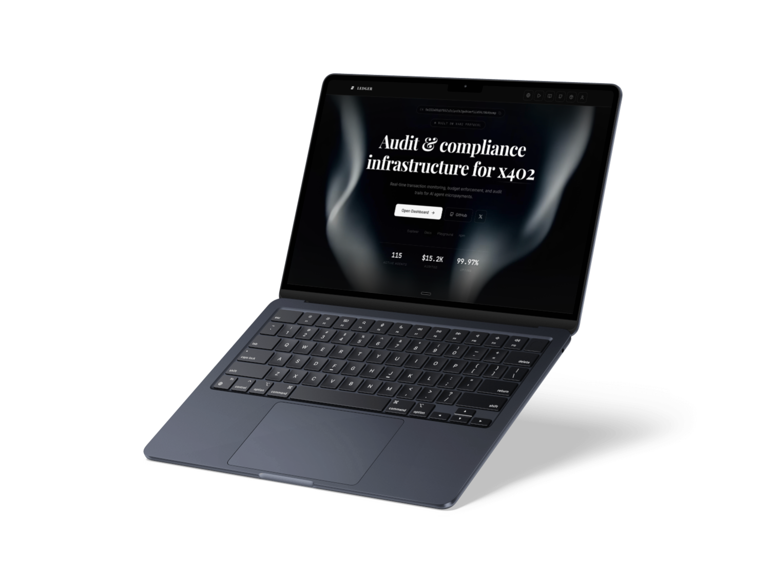 Sentinel dashboard on MacBook